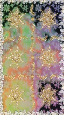 Düz elle çizilmiş klasik koleksiyon. Raster altın pürüzsüz desen. Altın elementlerle nötr renklerde altın desen. Arkaplan, kumaş, altın duvar kağıdı.