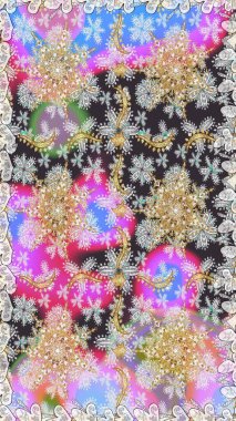 Geleneksel klasik raster altın pürüzsüz desen. Gri renklerdeki altın elementler. Barok tarzında kusursuz bir doğulu süsü..