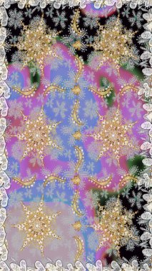 Gri renklerde, altın elementli, pürüzsüz bir desen. Şam tasarım için kusursuz desen.