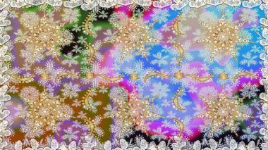 Tarafsız renklerde altın elementler. Barok tarzında kusursuz bir doğulu süsü. Geleneksel klasik raster altın pürüzsüz desen.