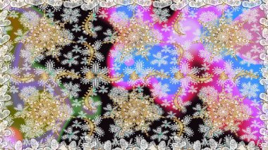 Paisleys zarif çiçek desenli arkaplan duvar kâğıdı çizimi klasik stil, modern 3D çizgili sanat eseri altın ve nötr desenli çiçek yaprakları ve süslemeleri..