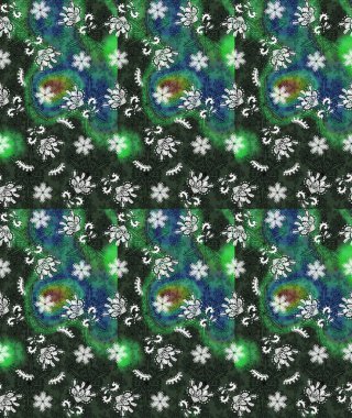 Raster illüstrasyonundaki çiçek desenli çizim. Renkli Bahar Teması eskiz kalıbı. Düz Çiçek Elementleri Tasarımı. Güzel kumaş deseni.