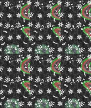 Küçük çiçekteki sevimli çiçek deseni. Gri ve siyah renkte çiçekler.