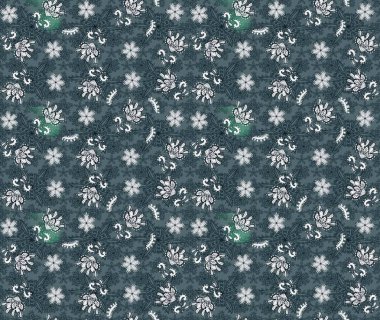 Çiçekli çiçek deseni, suluboya. Süslü kumaş deseni. Raster deseni.