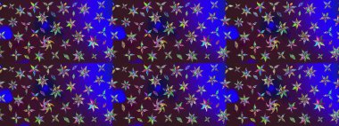 Düz Çiçek Elementleri Tasarımı. Renkli Bahar Teması eskiz kalıbı. Raster..