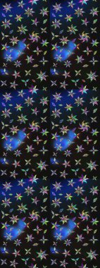 Küçük çiçekteki sevimli çiçek deseni. Gri ve mavi renkte çiçekler.