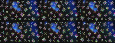 Küçük çiçekteki sevimli çiçek deseni. Gri ve mavi renkte çiçekler.