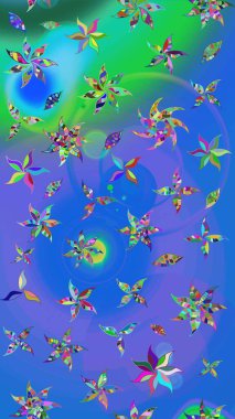 Raster deseni. Küçük çiçekteki sevimli çiçek deseni. Nazikçe, mavi ve mor renkte yaz çiçekleri. Raster illüstrasyonu.