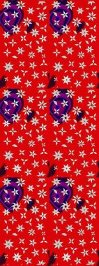 Raster Hip kumaş deseni. Eskiz Vintage Çiçek Deseni.