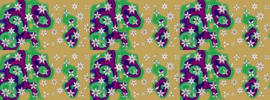 Raster deseni. Suluboya etkisi. Organik elementler. Botanik çizim deseni.