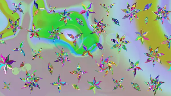 Zarif, parlak ve eskiz nötr ve yeşil çiçek desenli tasarım. Raster. Sabıka baskıları, bebek kıyafetleri, duvar kâğıtları, paket kutuları vb..