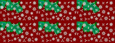 Çiçek deseni. Raster güzel kumaş deseni çiziyor. Düz Çiçek Elementleri Tasarımı. Renkli Bahar Teması çizim şablonu.