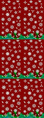 Tekrar eden çiçek arkaplanı, zarif kırmızı ve nötr çiçek duvar kağıdı. Kırmızı ve nötr renkler üzerine çiçek desenli çizimler, el yapımı papatyalar, papatyalar..