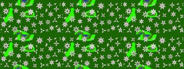 Çizgi çizimi kalıbı. Raster Moda kumaş deseni. Şirin çiçekler..