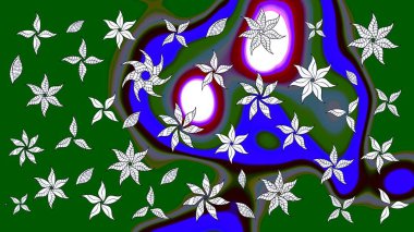 Çocuk stili. Düz Çiçek Elementleri Tasarımı. Çiçekli eskiz arkaplanı. Renkli Bahar Teması çizim şablonu.