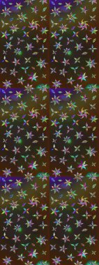 Kahverengi ve gri çiçekli eskiz deseni, suluboya çiçek deseni, sevimli çiçek, duvar kağıdı, kart veya kumaş için fayanslı. Raster - stok.