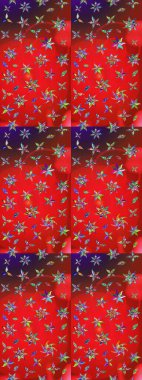 Küçük bir çiçekte eskiz deseni. Hoş bir çiçek geçmişi var. Raster illüstrasyonu. Güzel kumaş deseni.