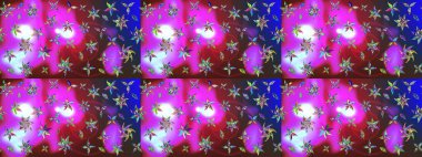 Güzel kumaş deseni. Düz Çiçek Elementleri Tasarımı. Renkli Yaz Temalı eskiz kalıbı. Raster illüstrasyonunda çiçek deseni çizimi.