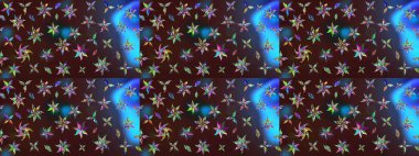 Küçük kahverengi ve mavi renkte güzel bir besin torbası deseni, çiçekler. Millefleur 'lar. Tekstil, kumaş, kapaklar, duvar kağıtları, baskı, paket, koleksiyon defteri, örgü, dekupaj için çiçek arkaplanı..