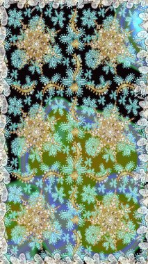 Altın elementli nötr renkler. Kusursuz altın desenli bukleler. Raster illüstrasyonu. Raster altın desen. Doğu tarzı arabesk.