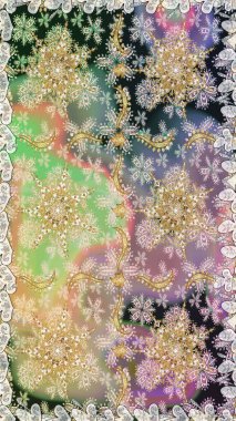 Raster klasik barok çiçeksiz altın desenli. Lüks, kraliyet ve Viktorya dönemi konsepti. Süslü dekorasyon. Altın elementlerle nötr renklerde altın desen.