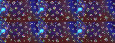 Hoş bir çiçek geçmişi var. Raster illüstrasyonu. Küçük bir çiçekte eskiz deseni. Güzel kumaş deseni.