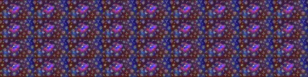 Raster Çiçek İllüstrasyonu 'nun şirin tekstili. Eflatun ve mor renkte etnik çiçeklerle zarif eskiz deseni.