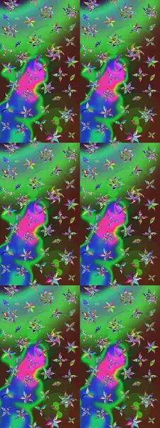 Düz Çiçek Elementleri Tasarımı. Raster illüstrasyonu. Zentangle soyut çiçekleri. Karalama çiçeği. Güzel kumaş deseni. Renkli Bahar Teması çizim şablonu.