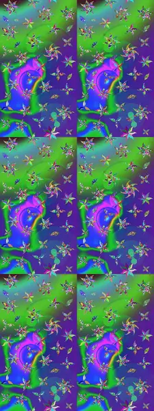 Raster illüstrasyonu. Tekstil veya kitap kapakları, imalat, duvar kağıtları, baskı, hediye paketi ve yapıştırma kitabı için çiçek eskizi geçmişi. Küçük ölçekli çiçeklerdeki basit sevimli desen.