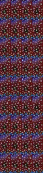 Raster illüstrasyonu. Çizim çiçek deseni duvar kâğıdı olarak kullanılabilir. Kahverengi ve kırmızı renkte çiçekler.