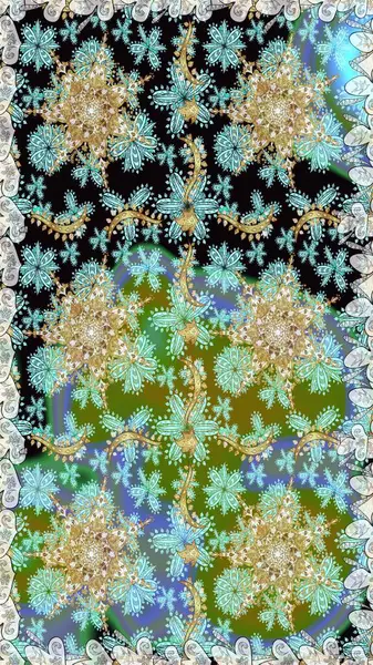 Altın elementli nötr renkler. Kusursuz altın desenli bukleler. Raster illüstrasyonu. Raster altın desen. Doğu tarzı arabesk.