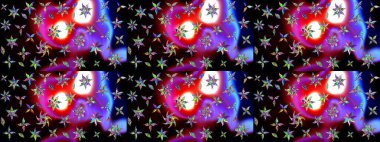 Küçük çiçekteki sevimli çiçek deseni. Güzel karalamalı çiçek desenli çizim. Güzel kumaş deseni. Raster illüstrasyonu.