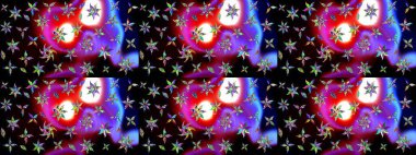 Küçük çiçekteki sevimli çiçek deseni. Güzel karalamalı çiçek desenli çizim. Güzel kumaş deseni. Raster illüstrasyonu.