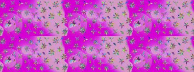 Doodle çiçekler ve dalları, otlar ve çiçekler. Elle çizilmiş. Raster resim. Güzel kumaş deseni.