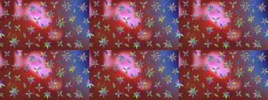 Klasik çiçek desenli. Paketleme, tekstil, duvar kâğıdı için çiçek eskizi. Yumuşak fayans. Raster 'ın taze dokusu. Yumuşak pamuk tasarımı.