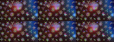 Çizim çiçek deseni duvar kâğıdı olarak kullanılabilir. Kahverengi ve mavi renkli çiçekler. Raster illüstrasyonu.