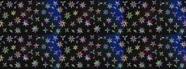 Renkli çizim kalıbı. Çiçek arkaplan. Çiçek duvar kâğıdı. Raster illüstrasyonu. Gri ve mavi renkli şirin tekstil.