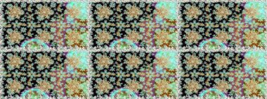 Raster illüstrasyonu. Kusursuz klasik raster altın desenli. Geleneksel oryantasyon süsü. Klasik klasik klasik arka plan. Tarafsız renklerde altın elementlerle kusursuz desen.