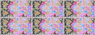 Dekoratif simetri arabesk. Kusursuz ortaçağ çiçek deseni. Tarafsız renklerde altın. Raster illüstrasyonu. Doğum günü, davetiye ya da afiş için tebrik kartı.