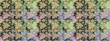 Çizgi sanatı tasarım şablonu için kusursuz sınır. Davetiyeler, kartlar, web sayfası için Raster illüstrasyon. Altın desenli çiçek dekoru. Doğu tarzı element. Gri renklerdeki altın element.