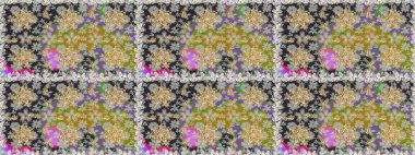 Lüks, kraliyet ve Viktorya dönemi konsepti. Süslü dekorasyon. Altın elementli gri renkli altın desenli. Raster klasik barok çiçeksiz altın desenli..