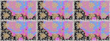 Kusursuz altın desen. Raster oryantal süs. Gri renklerde, altın elementlerle kusursuz desen.