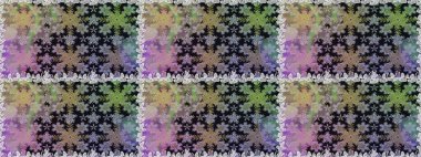 Raster illüstrasyonu. Gri renkler ve altın elementler üzerinde altın pürüzsüz desen. Kusursuz damaske klasik altın desen. Tekrarlayan ögelerle soyut arkaplan Raster.