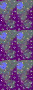 Çiçekli eskiz arkaplanı. Çocuk stili. Renkli Bahar Teması eskiz kalıbı. Düz Çiçek Elementleri Tasarımı.