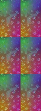 Çiçek desenli eskiz, darbeler, sıçramalar, yaz çiçekleri. Kahverengi ve mor renkli çiçekler. Raster illüstrasyonu.