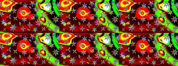 Şirin çiçek elementleri. Raster illüstrasyonu. Taslak desenli, modaya uygun kumaş deseni. Renkli Bahar Teması eskiz kalıbı. Düz Çiçek Elementleri Tasarımı.