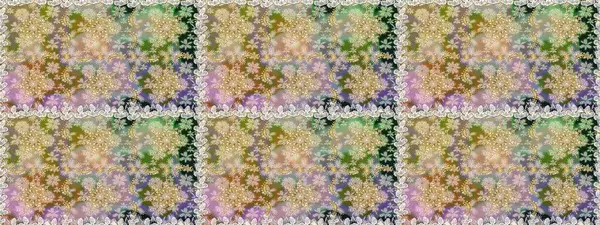 Kusursuz desenli oryantal süs. Altın elementlerle nötr renklerde altın desen. Çiçek kiremitleri. Raster altın tekstil baskısı. İslam tasarımı.