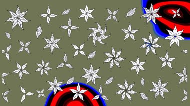 Küçük çiçekte güzel bir çiçek deseni var. Raster deseni. Çiçekli çiçek deseni, suluboya..