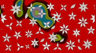 Çiçekler suluboya eskiz deseni. Raster Stili kumaş deseni.