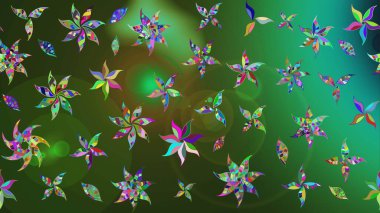 Yeşil ve gri renklerde. Raster illüstrasyonu. Anti-stres için Raster soyut şablon sayfası.